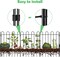 20pcs Garden Fence, 16.5in (H) x 21ft (L) No Dig Fencing Animal Barrier